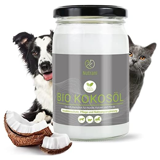 Nutrani Aceite de Coco orgánico para Perros, Gatos y Caballos | 1000 ml - Aceite de Coco 100% Puro para la protección Natural contra garrapatas, Mosquitos, tábanos y Otros parásitos