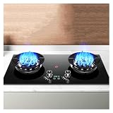 Fornello a gas 2 fuochi con timer bifacciale e protezione fiamma 5,0/5,2 kW compatibile con gas naturale