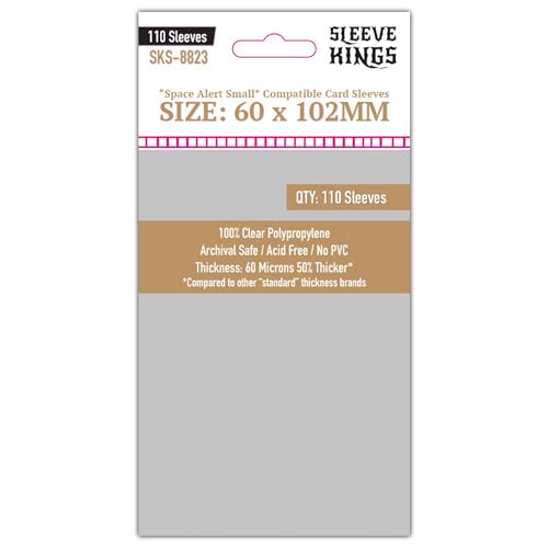 Sleeve Kings Space Alert Card Sleeves (60mm x 102mm) - 110 Pack, 60 Microns
