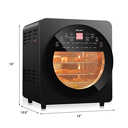 Costway 16-In-1 Air Fryer Oven, With 16 Cooking Presets Rotisserie Dehydrator Roast Bake Broil, Oil-Free With Timer Temperature Control And 8 Accessories, 15.5 Qt #TOP5