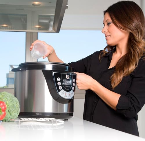 Bild 2 - Cecotec Programmierbarer Kocher Modell D mit Brat- und Sprachfunktion. 24 Std. Schnellkochtopf mit 6 Liter Fassungvermögen, 9 Kochmenüs und 2 Druckstufen, Ideal für 12 Personen