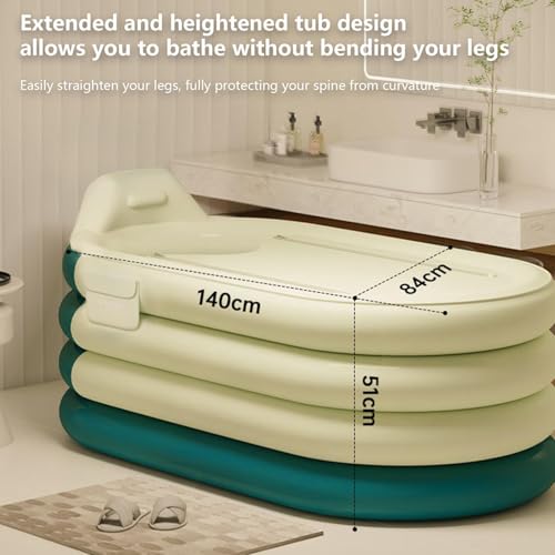 Bañera inflable para ducha cubo de lavado corporal portátil con bomba de pie para spa 6
