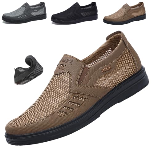 Mocasines de malla con suela suave para caminar sin dolor ni rozaduras