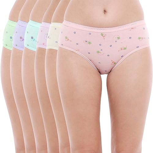 Image of BODYCARE Women's Premium Printed Cotton Briefs in 3000