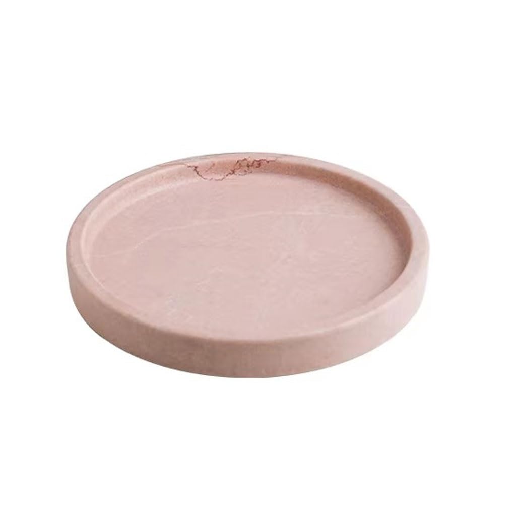 Assiettes Rangement en Marbre Rose Véritable pour Décoration de Table