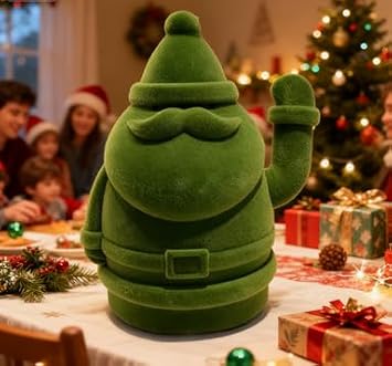 Santas Arm Swinger Green Christmas Decorations Spirit Indoor Christmas Decorations for Home Xmas decorSanta Claus
