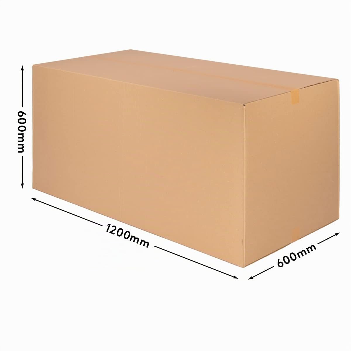 Caja de cartón plegable de 2 paredes EB flauta, 1200x600x600mm, marrón, cartón DHL, Caja de cartón, Embalaje de envío, Caja de envío
