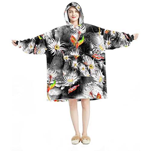 Sweat à capuche couverture marguerites, l'idée cadeau confort idéale pour adulte