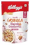 Kellogg's Crunchy Granola Almonds & Cranberries 450g/460g | 24% Fruit & Nut, Baked Multigrain | Whole-grain Oats, Wheat, Corn, Rice and Barley, Source of Fibre | Breakfast Cereal (Weight may vary)