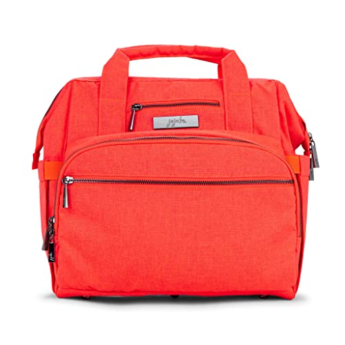 Jujube | Dr. Bff, Fashion Diaper Bag, Bag For Baby Mom, Convert Between Backpack Straps, Crossbody Strap, Top Tote Handle, Or Trolley Pass-Thru | Neon Coral #TOP21