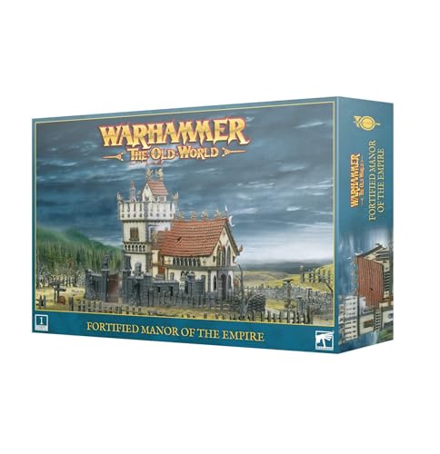 Games Workshop - Warhammer – The Old World : Manoir fortifié de l'empire (Ensemble de Paysage), Blanc, Gris ou Marron