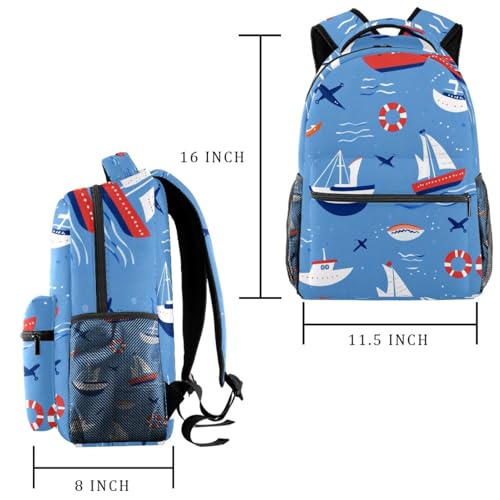 Sac à dos d'école motif ville d'Angleterre multicolore avec porte-bouteille - 2