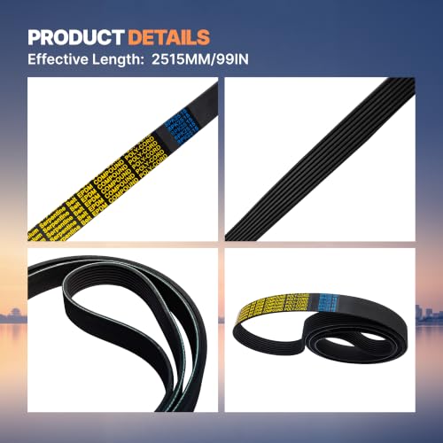 Image of 8PK2515 Serpentine Belt with 97-01 Ford E-150 Econoline 4.6L