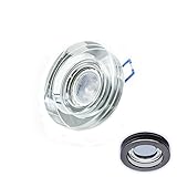 Eficiencia energética A+. Foco empotrable LED de 5 W, foco de 38 grados, marco de cristal redondo, efecto espejo, orificio de 65 mm