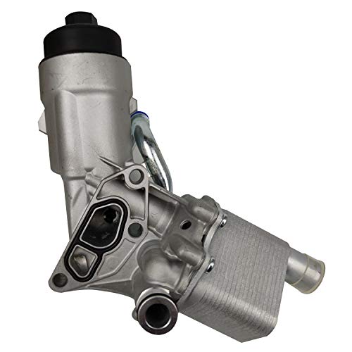 Engine Oil Cooler Filter Housing Assembly Adapter Kit With Gaskets Cap Filter Insert Compatible With 2011-2018 1.4L Turbo Chevrolet Cruze Sonic Trax Buick Encore Oe#55566784 650039 88179-91400 #TOP2