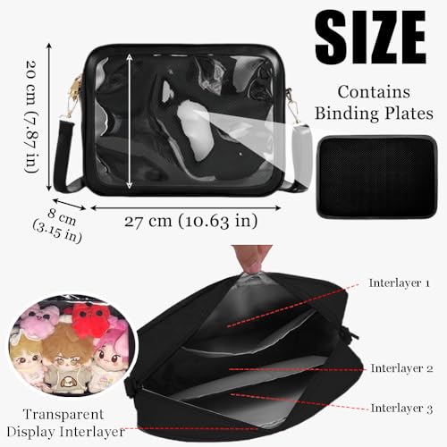 Pins Display Single Shoulder Crossbody Bag,Cute Tote Bag Messenger Bag for Anime DIY Display2