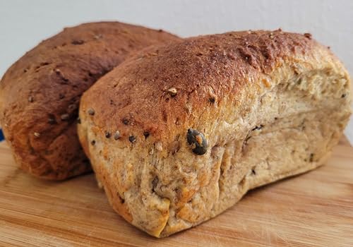 Mix for 1 Keto Friendly 375g Bakery Bread Loaf, Coconut, Almond and wholewheat seeded with 0.8g Net Carbs Per Slice. 6.8g protein per 2 slices