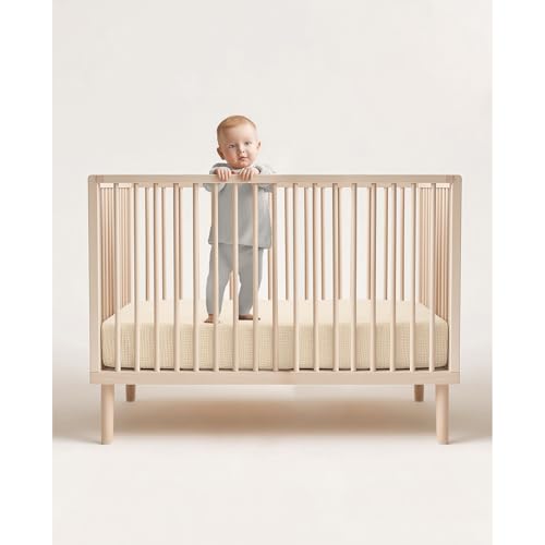 Image of lulumoon Baby Muslin Crib Sheets - Toddler Cotton Fitted Crib Sheets Neutral for Boys and Girls 2Pack