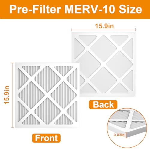 5 Pack MERV-10 Filter Replacement Set for M-T Air Scrubber (Pack of 5) by M-T - Used condition - Image 2