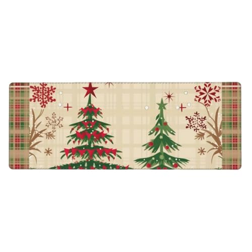 Grand tapis de souris de Noël 80x30 cm antidérapant pour clavier d'ordinateur portable
