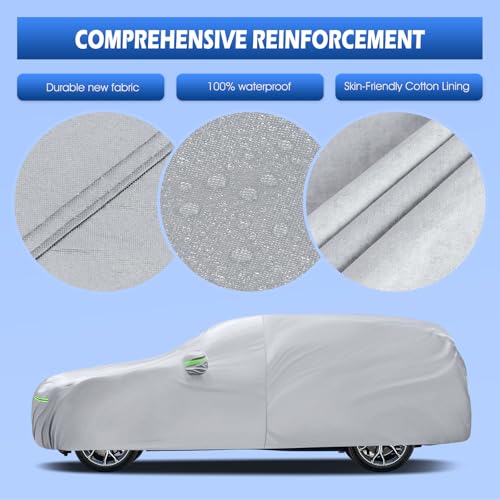 Image of Car Cover Fit for BMW X5 (2007-2026), Migaven Waterproof Full Exterior Cover Sun Rain Protection with Door Zipper and Cotton Lining