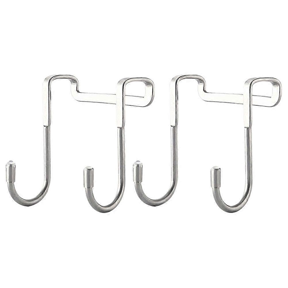 JOYHAPPST 2Pcs Over Door Hook Hanger Stainless Steel Shower Towel Hooks Over Cabinet Hangers