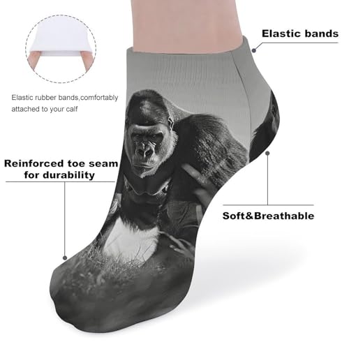 Gorilla in The Grass Socks Ankle Length Socks Casual Short Socks for Women Men Low Cut Sports Socks Running Socks No Show Socks Ankle Socks Athletic Socks Workout Socks3