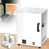 Horno de mufla eléctrico de 2000 W, horno de fusión de metales de 1150 °C, horno de mufla cerrado para laboratorio, horno de mufla inteligente integrado para laboratorio/procesamiento de joyería