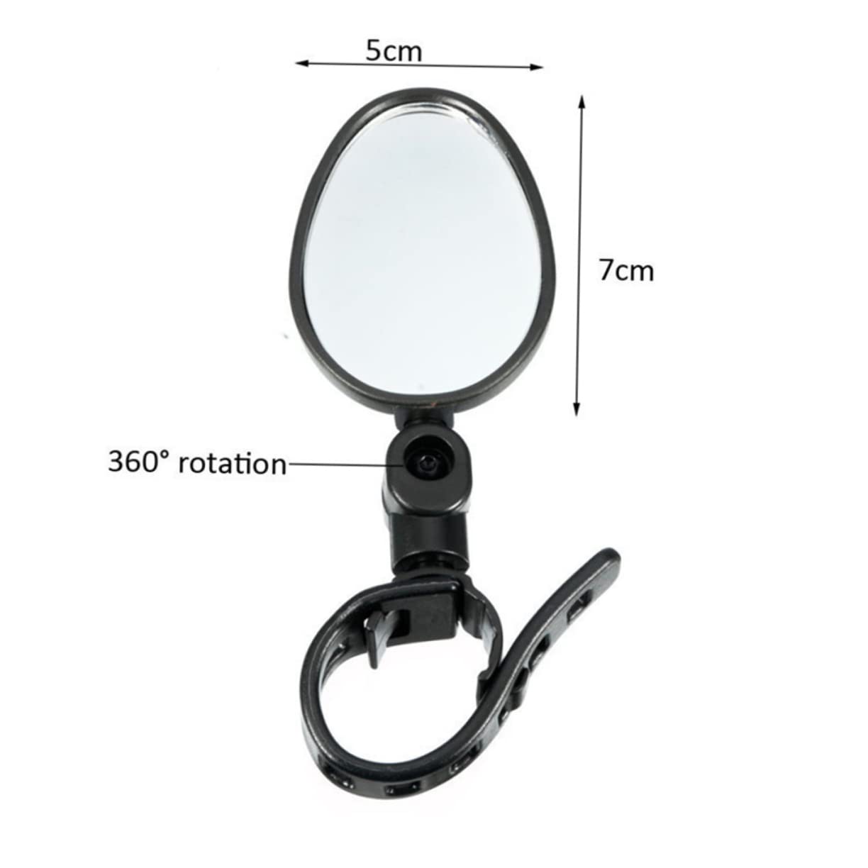 Parliky 1Pair Adjustable Rotating Handlebar Rearview Mirrors for Motorcycles and Bicycles Lightweight Easy Installation Enhanced Visibility for Cycling Enthusiasts