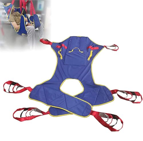 Eslinga universal de elevación para pacientes, cabestrillos de elevación de cuerpo entero con soporte para cabeza y espalda, piernas divididas con abertura para inodoro, cabestrillo de ducha, cabestri