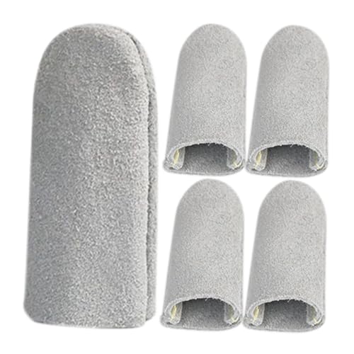 ERINGOGO 5pcs Cowhide Thimble Finger Protectors for Sewing Crocheting Quilting Hand Sewing Gloves Lightweight