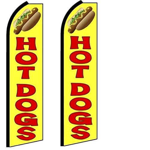 HOT Dog SWOOPER Flag Pack of 2 (Mount and Poles are Not Included)