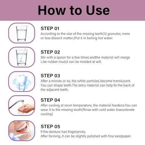 Image of Tooth Repair Kit, Moldable Tooth Filling Repair Kit with 4 Dental Tool, Tooth Filling Kit Fixing The Missing and Broken Replacements, DIY Natural Filling Fake Teeth,Smile Confidently Again