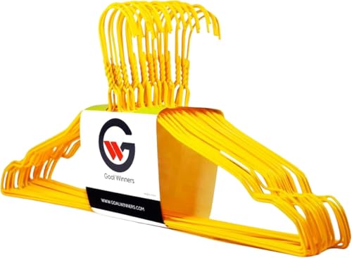 Grucce appendiabiti in filo metallico, confezione da 500, colore: giallo