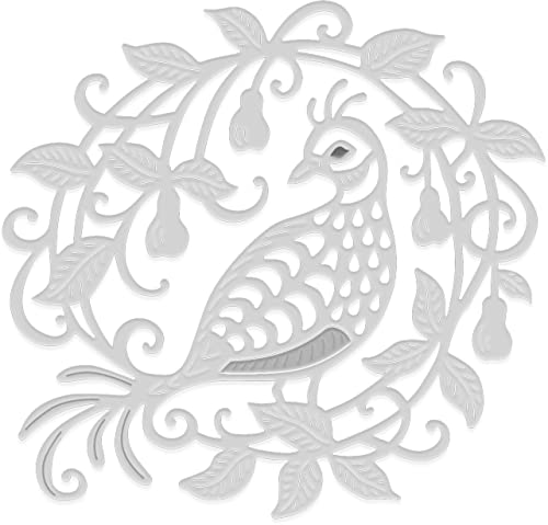 Sweet Dixie Metal Cutting Dies On The First Day Of Christmas, Silver