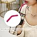 pson 9Pcs Silicone Straw Tips, Food Grade Reusable Flexible Elbow Tips Fit for 8mm Stainless Steel Metal Straws(Rose Pink)