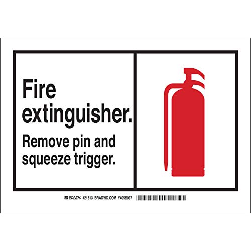 Signalétique incendie rectangulaire Brady 46489 en métal 17,8 x 25,4 cm