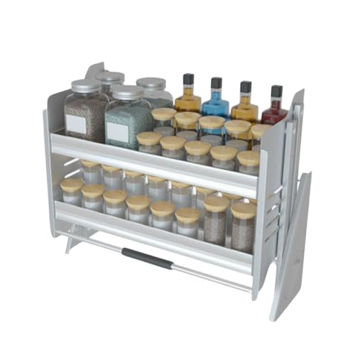 Estante organizador de metal resistente para despensa de cocina, almacenamiento de aperitivos, estante de venta al por menor, fácil instalación con tornillos
