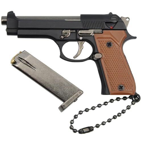 Gunyoo 92F Mini Pistola Llavero 1:3 Modelo Táctico Forma de Pistola Llavero Modelo de Pistolas Llavero Colección Ornamento para Hombres Ejército Fan Niño Regalo