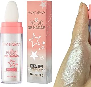 Highlight Powder Stick, Glitter Highlighter Patting Powder, High Gloss Fairy Patting Powder, Body Brighten Shimmer Sparkle Patting Powder For Face Eyes Lips Hair Body Glow Cosmetic