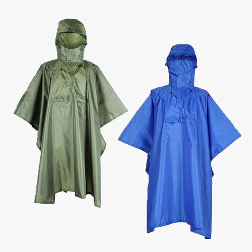 Poncho de lluvia con capucha e impermeable multifuncional para senderismo 6