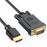 HDMI to VGA Cable 3.3 Feet, UVOOI HDMI to VGA Adapter Cable for Monitor 1080P HD Video Cord Compatible with Raspberry Pi, Roku, Computer, Laptop, Projector, HDTV (Tamaño: 3.3 Feet)