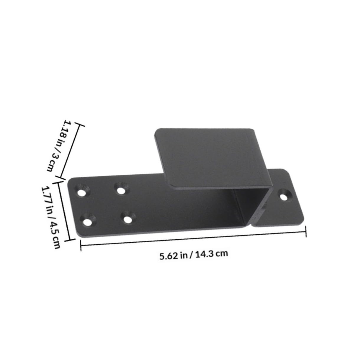 Support de Barricade de Porte Robuste Support de Loquet de Porte Acier Noir Design en U 4 Pcs et Shed Sécurité Domestique