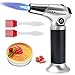 flintronic Bruciatori da Cucina, Accendino Torcia con Due Spazzole, Cucina a Fiamma Regolabile Butano da Cucina Torcia a Gas per Crema Brulee, Barbecue,Cucinare(Butano Non Incluso)