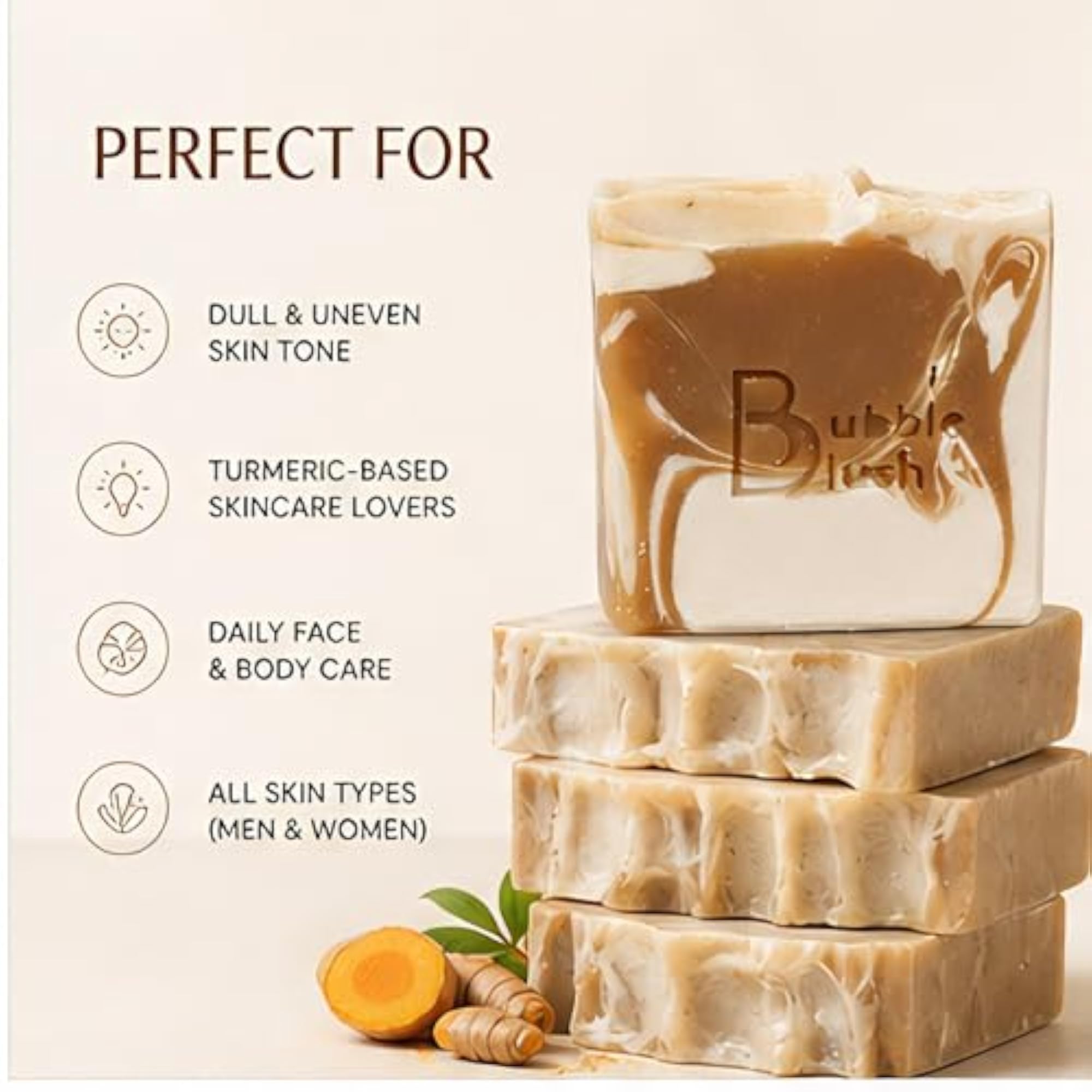 Wild Sand Luxury Handmade Cold-Process Soap with Turmeric and Sandalwood