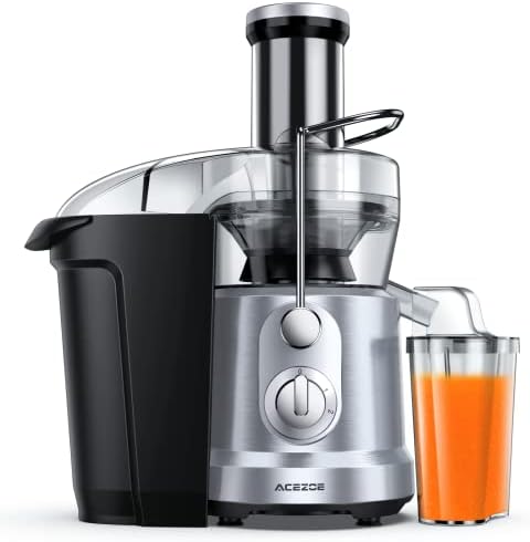 Acezoe Juicer Machines 1300W Juicer Vegetable and Fruit, Power Juicers Extractor with 3" Feed Chute, Centrifugal Juicer with High Juice Yield, Easy to Clean&BPA-Free, Dishwasher Safe, Brush Included