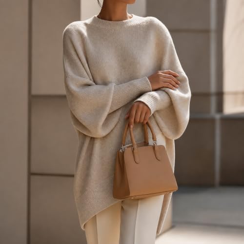 Oversized Sweater for Women Plus Size Fall Winter Knit Tops Loose Pullover - image 4