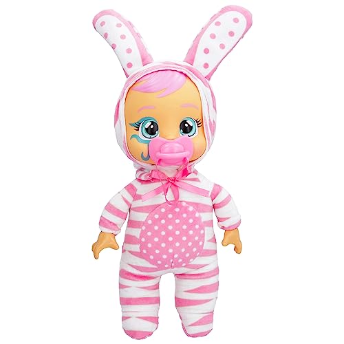 Cry Babies Tiny Cuddles Halloween Coney - Muñecas de bebé de 9 pulgadas, llora lágrimas reales, pijama temática de conejo rosa