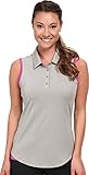 adidas Golf Women's Essentials 3-Stripes Sleeveless Polo Shirt