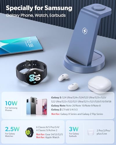 Image of Wireless Charger for Sansugm: 3 in 1 Wireless Charging Station